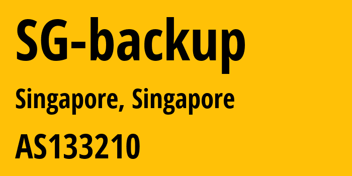 Информация о провайдере SG-backup AS133210 EN Technologies Pte Ltd: все IP-адреса, network, все айпи-подсети