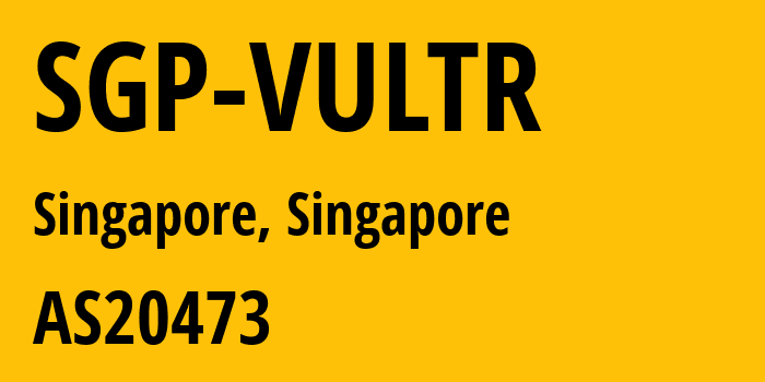 Информация о провайдере SGP-VULTR AS20473 The Constant Company, LLC: все IP-адреса, network, все айпи-подсети