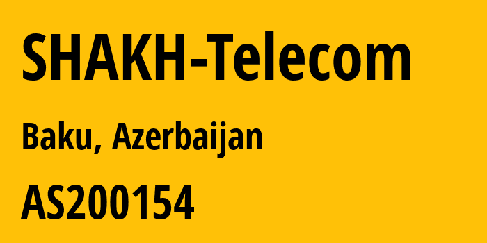 Информация о провайдере SHAKH-Telecom AS200154 IZONE LLC: все IP-адреса, network, все айпи-подсети