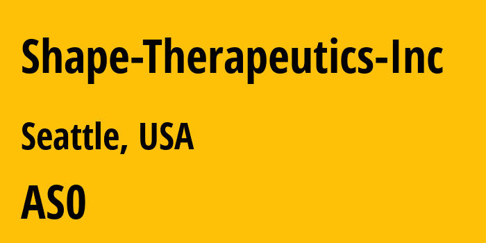 Информация о провайдере Shape-Therapeutics-Inc : все IP-адреса, network, все айпи-подсети