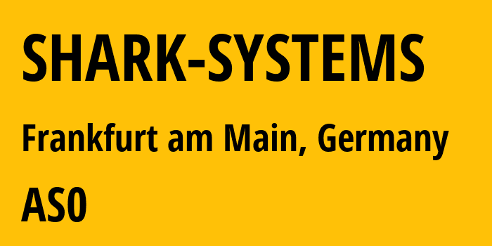 Информация о провайдере SHARK-SYSTEMS : все IP-адреса, network, все айпи-подсети