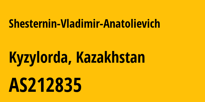 Информация о провайдере Shesternin-Vladimir-Anatolievich AS212835 Shesternin Vladimir Anatolievich: все IP-адреса, network, все айпи-подсети