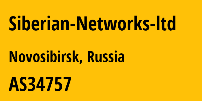 Информация о провайдере Siberian-Networks-ltd AS34757 Sibirskie Seti Ltd.: все IP-адреса, network, все айпи-подсети