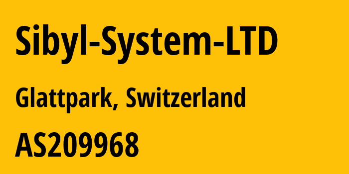 Информация о провайдере Sibyl-System-LTD AS209968 Kew Solutions Unipessoal Lda: все IP-адреса, network, все айпи-подсети