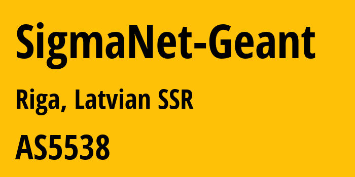 Информация о провайдере SigmaNet-Geant AS5538 Institute of Mathematics and Computer Science of University of Latvia: все IP-адреса, network, все айпи-подсети