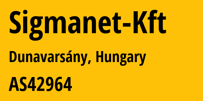 Информация о провайдере Sigmanet-Kft AS42964 SigmaNet Szolgaltato es Kereskedelm Ltd: все IP-адреса, network, все айпи-подсети