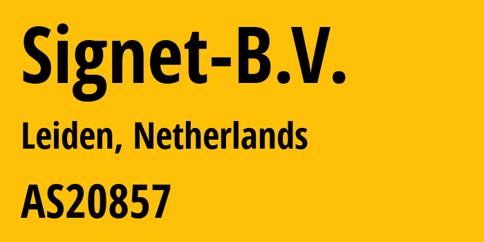 Информация о провайдере Signet-B.V. AS20857 Signet B.V.: все IP-адреса, network, все айпи-подсети