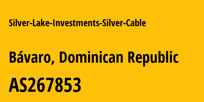 Информация о провайдере Silver-Lake-Investments-Silver-Cable AS267853 Silver Lake Investments (Silver Cable): все IP-адреса, network, все айпи-подсети