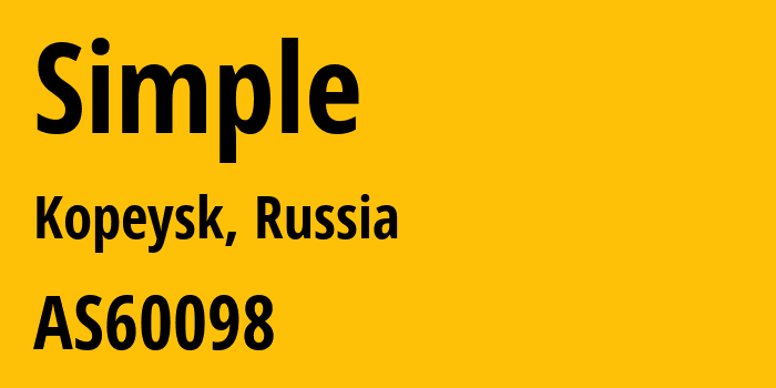 Информация о провайдере Simple AS60098 Filippov Aleksei Vladilenovich: все IP-адреса, network, все айпи-подсети