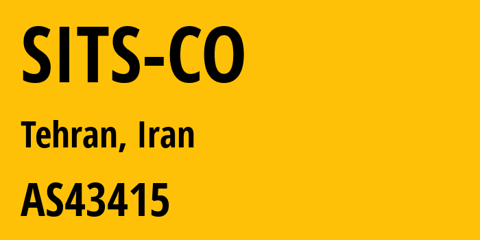 Информация о провайдере SITS-CO AS43415 Secure Infrastructure of Transnational Services Company PLC: все IP-адреса, network, все айпи-подсети