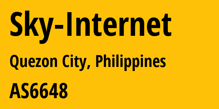 Информация о провайдере Sky-Internet AS6648 Bayan Telecommunications, Inc.: все IP-адреса, network, все айпи-подсети