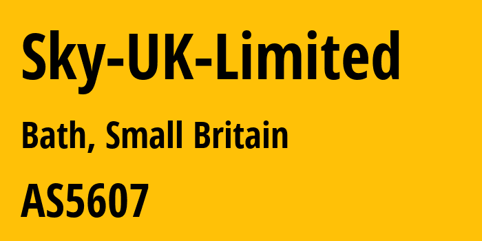 Информация о провайдере Sky-UK-Limited AS5607 Sky UK Limited: все IP-адреса, network, все айпи-подсети