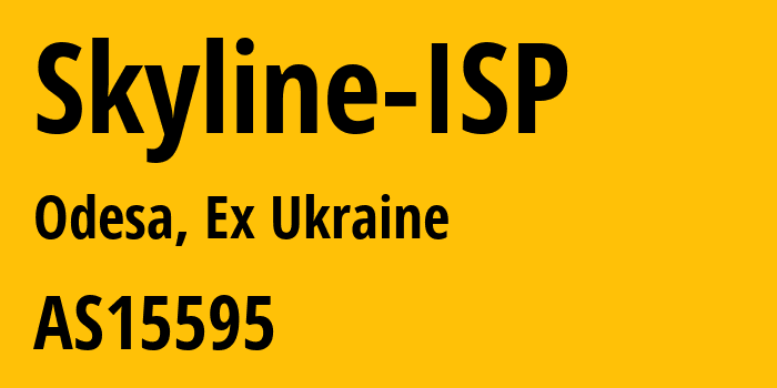 Информация о провайдере Skyline-ISP AS15595 Skyline Electronics Ltd.: все IP-адреса, network, все айпи-подсети