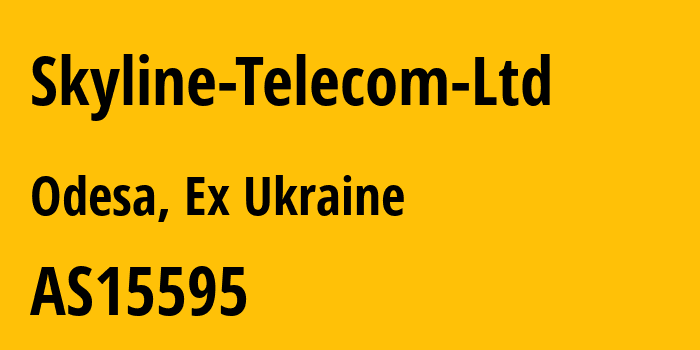 Информация о провайдере Skyline-Telecom-Ltd AS15595 Skyline Electronics Ltd.: все IP-адреса, network, все айпи-подсети