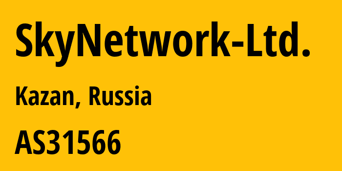Информация о провайдере SkyNetwork-Ltd. AS31566 SkyNetwork Ltd.: все IP-адреса, network, все айпи-подсети