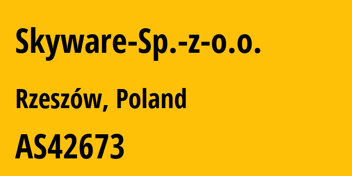 Информация о провайдере Skyware-Sp.-z-o.o. AS42673 Skyware Sp. z o.o.: все IP-адреса, network, все айпи-подсети