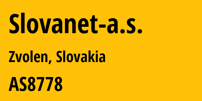 Информация о провайдере Slovanet-a.s. AS8778 Slovanet a.s.: все IP-адреса, network, все айпи-подсети