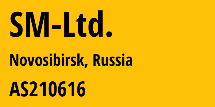 Информация о провайдере SM-Ltd. AS210616 SM Ltd.: все IP-адреса, network, все айпи-подсети