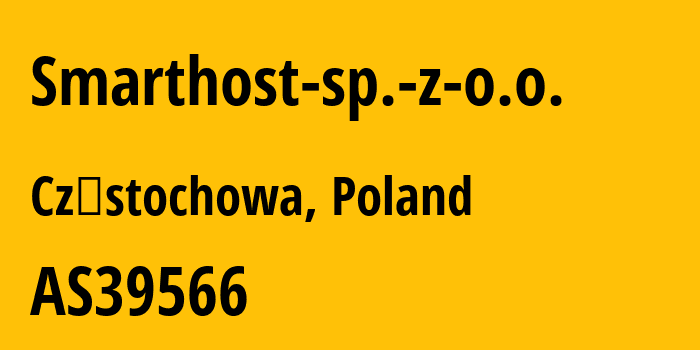 Информация о провайдере Smarthost-sp.-z-o.o. AS39566 Smarthost sp. z o.o.: все IP-адреса, network, все айпи-подсети