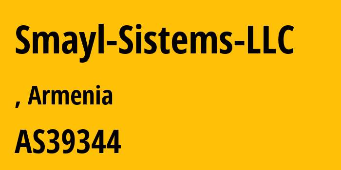 Информация о провайдере Smayl-Sistems-LLC AS39344 SMAYL SISTEMS LLC: все IP-адреса, network, все айпи-подсети