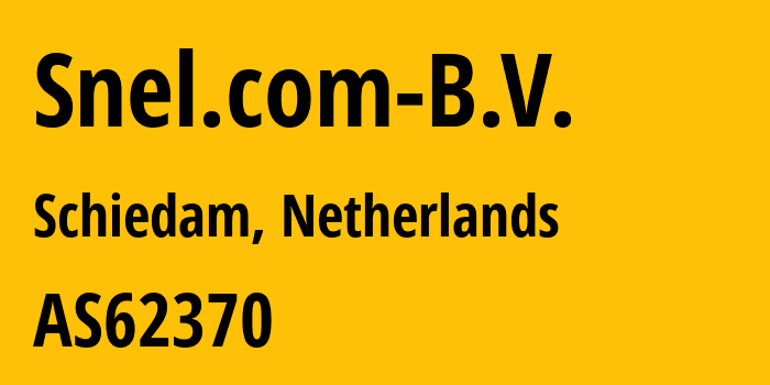 Информация о провайдере Snel.com-B.V. AS62370 Snel.com B.V.: все IP-адреса, network, все айпи-подсети