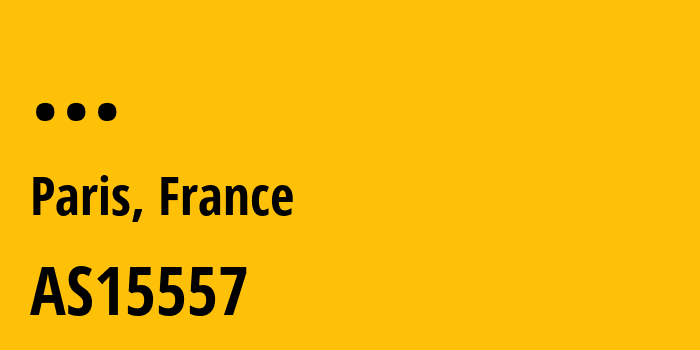 Информация о провайдере Societe-Francaise-Du-Radiotelephone---SFR-SA AS15557 Societe Francaise Du Radiotelephone - SFR SA: все IP-адреса, network, все айпи-подсети