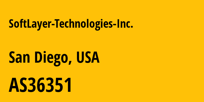 Информация о провайдере SoftLayer-Technologies-Inc. AS36351 SoftLayer Technologies Inc.: все IP-адреса, network, все айпи-подсети