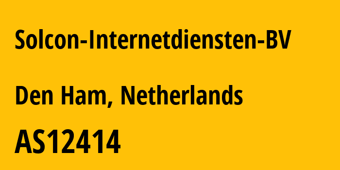 Информация о провайдере Solcon-Internetdiensten-BV AS12414 Solcon Internetdiensten B.V.: все IP-адреса, network, все айпи-подсети