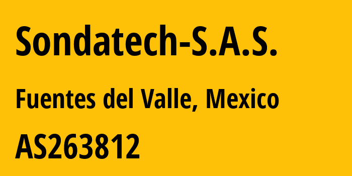 Информация о провайдере Sondatech-S.A.S. AS263812 SONDATECH S.A.S.: все IP-адреса, network, все айпи-подсети