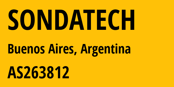Информация о провайдере SONDATECH AS263812 SONDATECH S.A.S.: все IP-адреса, network, все айпи-подсети