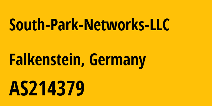 Информация о провайдере South-Park-Networks-LLC AS214379 South Park Networks LLC: все IP-адреса, network, все айпи-подсети