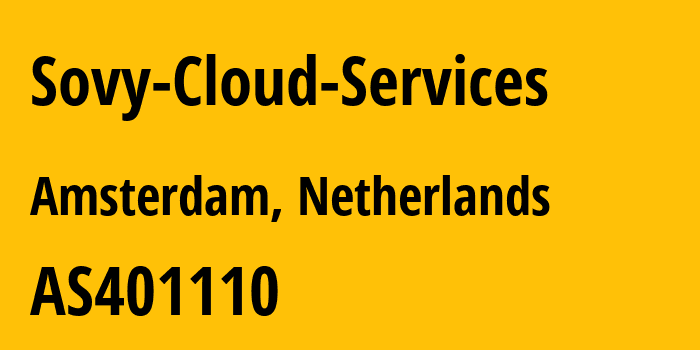 Информация о провайдере Sovy-Cloud-Services AS401110 Sovy Cloud Services: все IP-адреса, network, все айпи-подсети