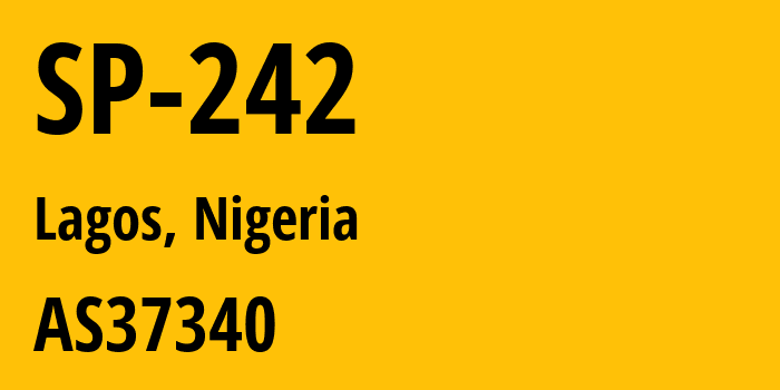 Информация о провайдере SP-242 AS37340 SPECTRANET LIMITED: все IP-адреса, network, все айпи-подсети