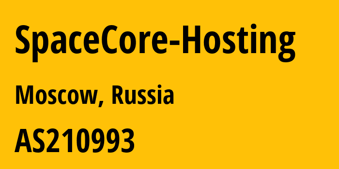 Информация о провайдере SpaceCore-Hosting AS210993 SPACECORE SOLUTION LTD: все IP-адреса, network, все айпи-подсети