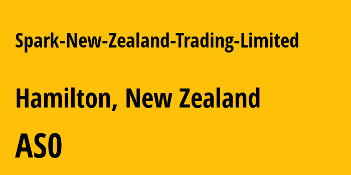 Информация о провайдере Spark-New-Zealand-Trading-Limited : все IP-адреса, network, все айпи-подсети