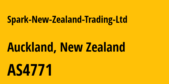 Информация о провайдере Spark-New-Zealand-Trading-Ltd AS4771 Spark New Zealand Trading Ltd.: все IP-адреса, network, все айпи-подсети