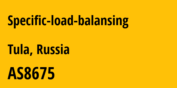 Информация о провайдере Specific-load-balansing AS8675 PJSC Rostelecom: все IP-адреса, network, все айпи-подсети