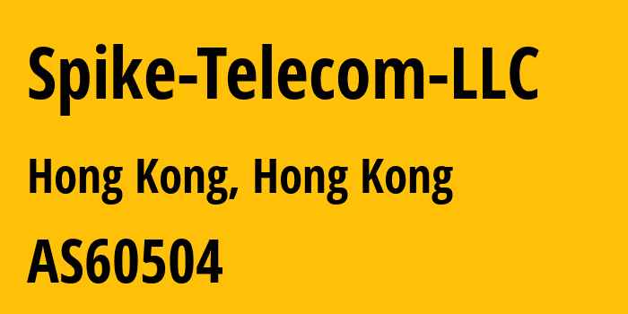 Информация о провайдере Spike-Telecom-LLC AS60504 Spike Telecom LLC: все IP-адреса, network, все айпи-подсети