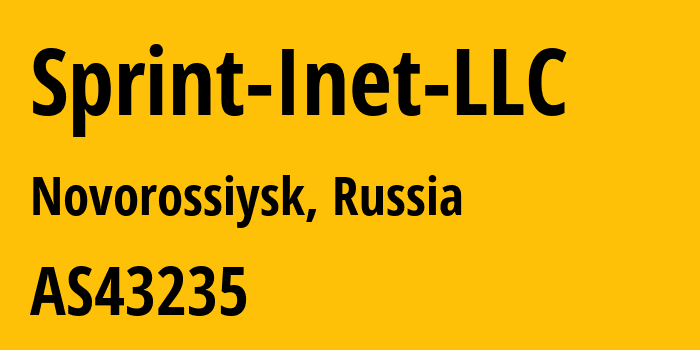 Информация о провайдере Sprint-Inet-LLC AS43235 SPRINTInet NVR: все IP-адреса, network, все айпи-подсети