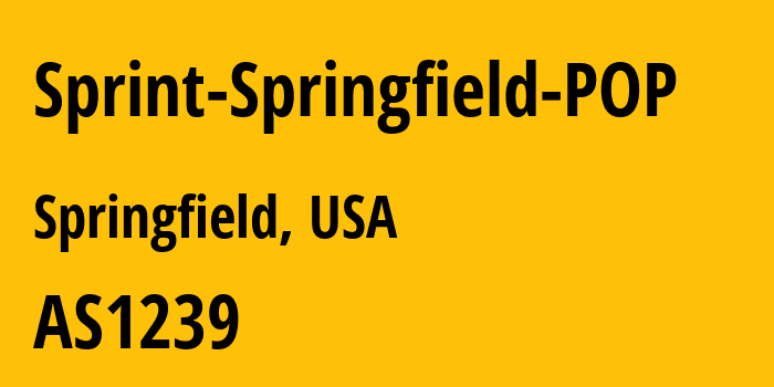 Информация о провайдере Sprint-Springfield-POP AS1239 Sprint: все IP-адреса, network, все айпи-подсети