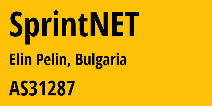 Информация о провайдере SprintNET AS31287 IPACCT CABLE Ltd: все IP-адреса, network, все айпи-подсети