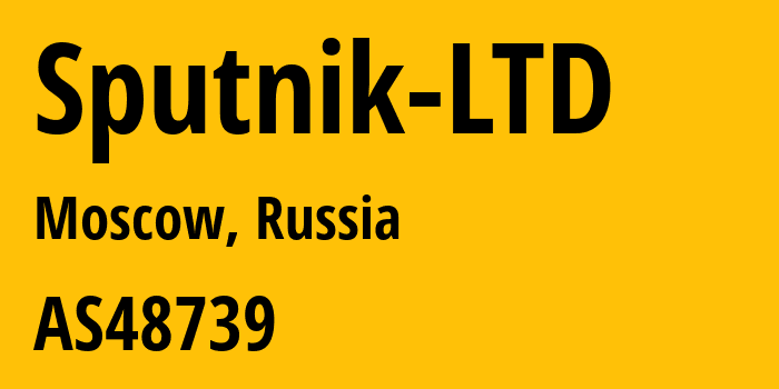 Информация о провайдере Sputnik-LTD AS48739 SPUTNIK LTD: все IP-адреса, network, все айпи-подсети