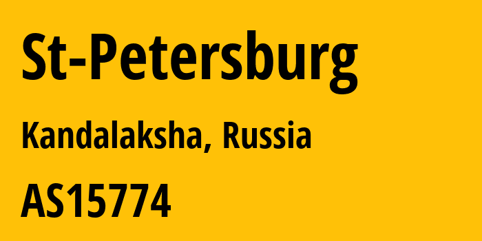 Информация о провайдере St-Petersburg AS15774 Limited Liability Company TTK-Svyaz: все IP-адреса, network, все айпи-подсети