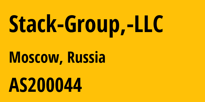 Информация о провайдере Stack-Group,-LLC AS200044 Stack Group, LLC: все IP-адреса, network, все айпи-подсети