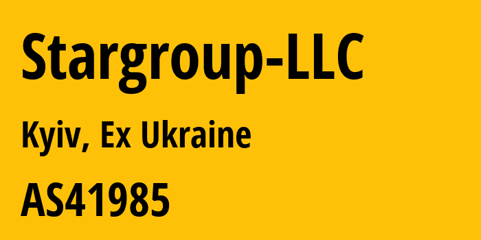 Информация о провайдере Stargroup-LLC AS41985 Stargroup LLC: все IP-адреса, network, все айпи-подсети