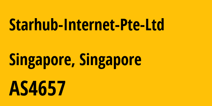 Информация о провайдере Starhub-Internet-Pte-Ltd AS4657 StarHub Ltd: все IP-адреса, network, все айпи-подсети