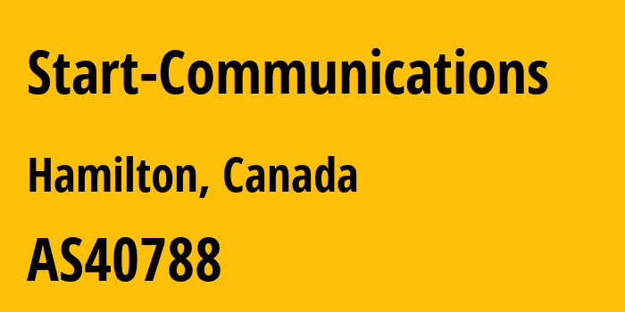 Информация о провайдере Start-Communications AS40788 Start Communications: все IP-адреса, network, все айпи-подсети