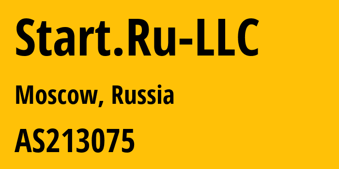 Информация о провайдере Start.Ru-LLC AS213075 Start.Ru LLC: все IP-адреса, network, все айпи-подсети