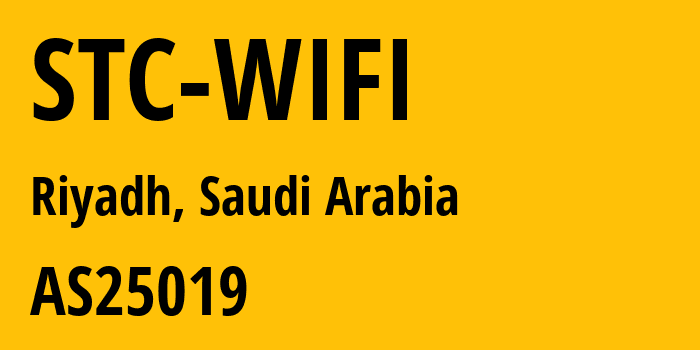 Информация о провайдере STC-WIFI AS25019 Saudi Telecom Company JSC: все IP-адреса, network, все айпи-подсети