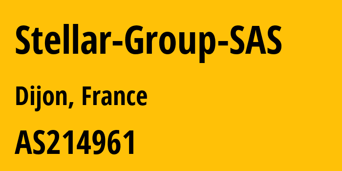Информация о провайдере Stellar-Group-SAS AS214961 Stellar Group SAS: все IP-адреса, network, все айпи-подсети